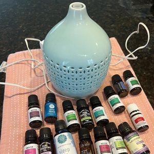 Lot of essential oils and diffuser